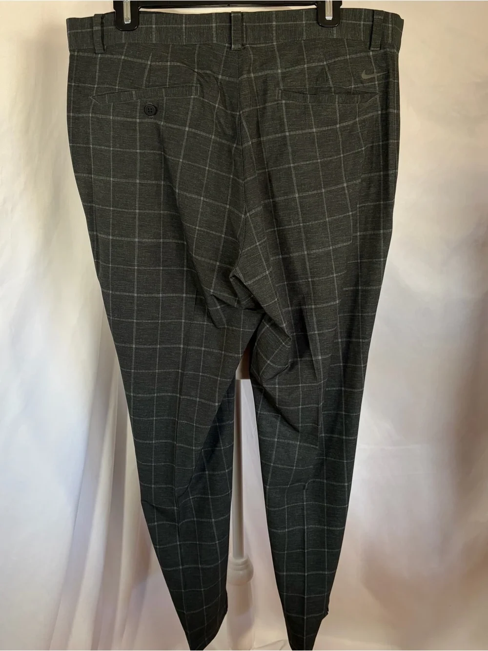 Nike Golf Men’s Tour Dri-Fit Performance Windowpane Pants Charcoal Gray 36 x 30